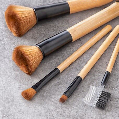 Set di Pennelli da Trucco in Legno Miset